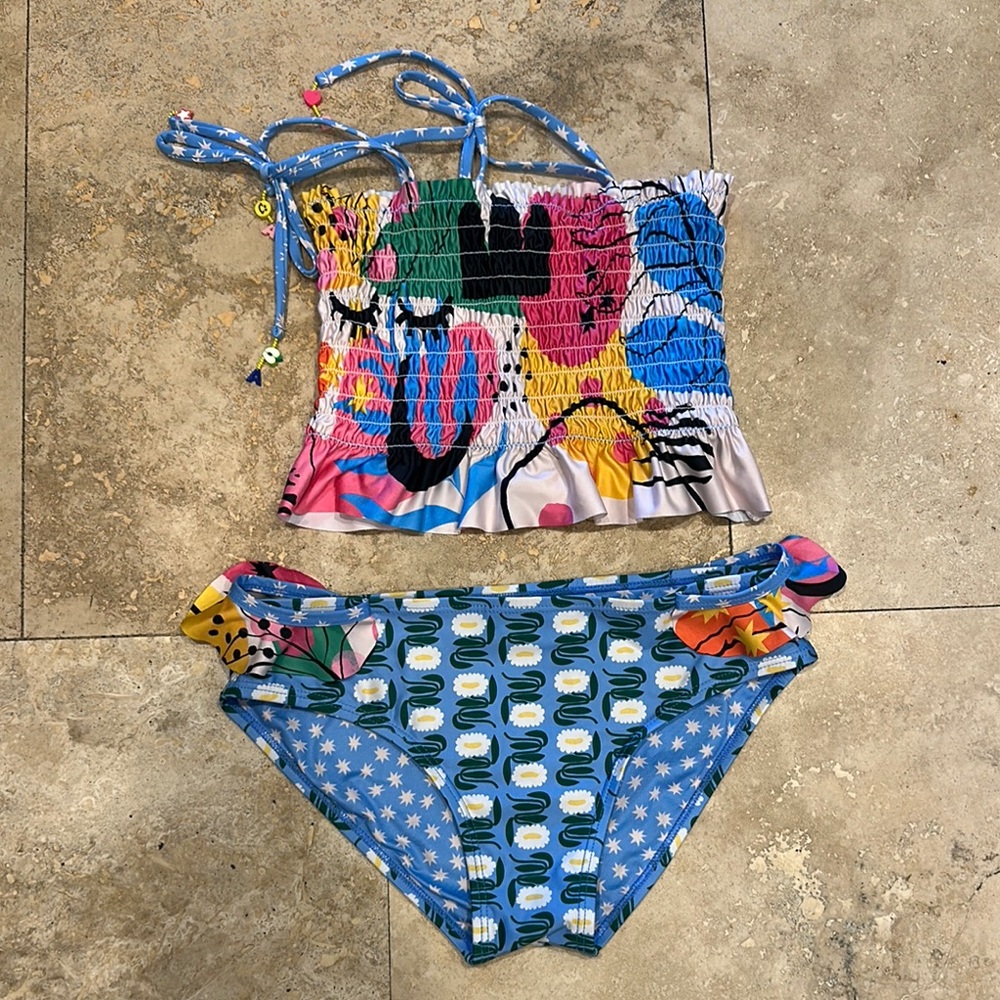 Colorful Abstract Print Bikini Set